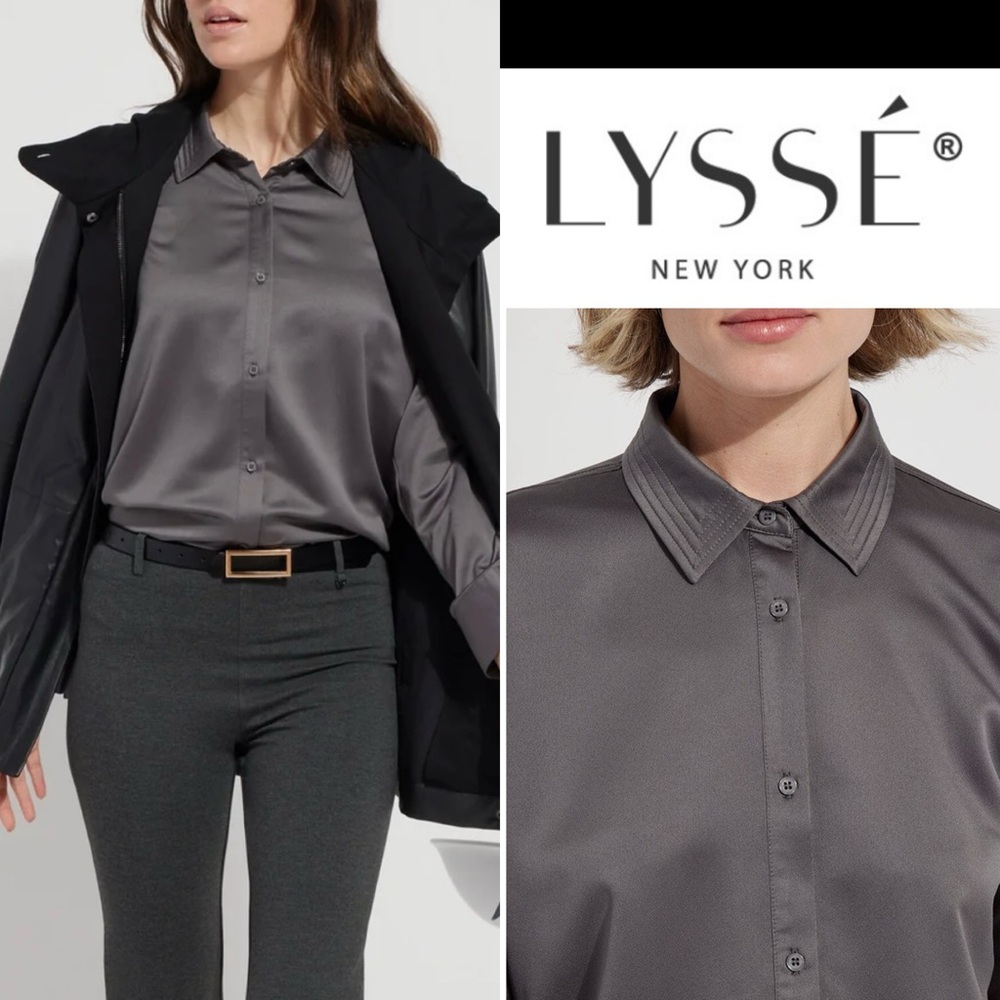 Lysse Kristen Stitched Satin Shirt